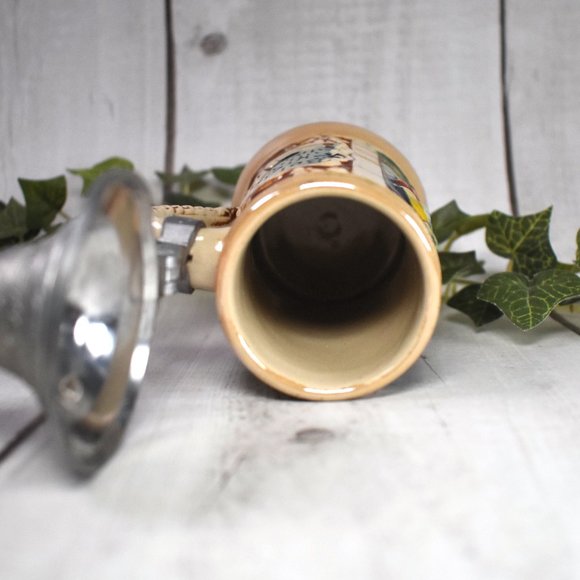 Vintage German Lidded Beer Stein - Kissing Couple by Reinhold Merkelbach - Picture 6 of 8